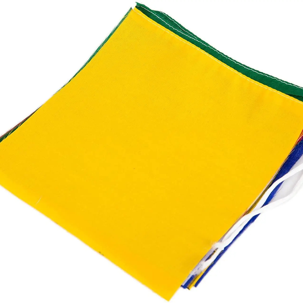 Prayer Flags Blank Set of 10 Five Tibetan Colors – Yellow, White, Blue, Green, Red for Arts Crafts Decoration by Himalayan Bazaar - Himalayan Bazaar