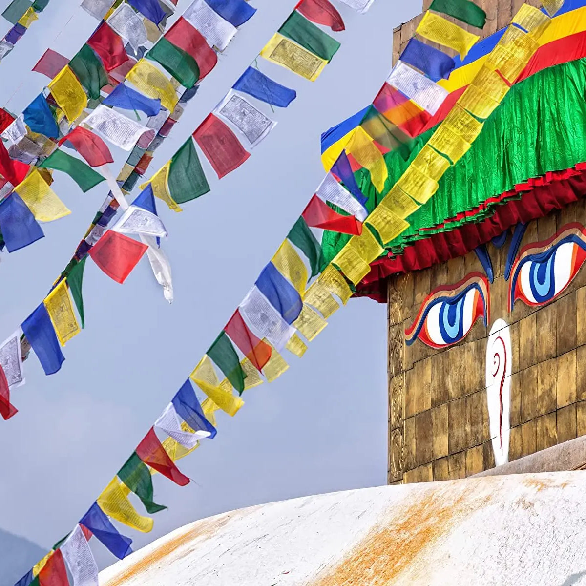 Tibetan Prayer Flags - Handmade in Nepal Wind Horse Flag Affirmation 5 Rolls - Himalayan Bazaar