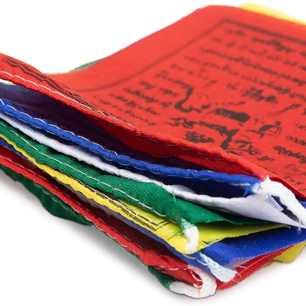 Tibetan Prayer Flags - Handmade in Nepal Wind Horse Flag Affirmation 5 Rolls - Himalayan Bazaar