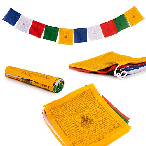 Tibetan Prayer Flags - Handmade in Nepal Windhorse Mixed Deity Flag Affirmation 10 Flags