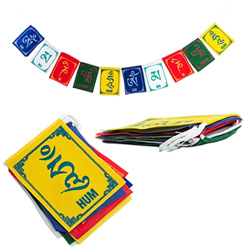 Tibetan Prayer Flags Mini Handcrafted in Nepal - Small (1.5" x 2.2")