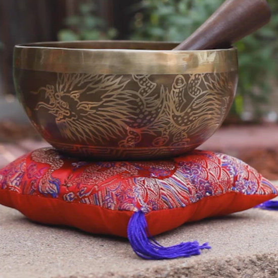 Tibetan Singing Dragon Bowl 