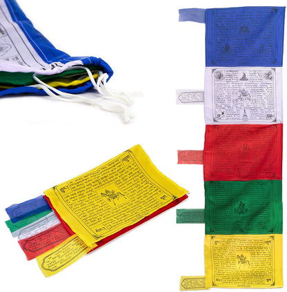 Tibetan Prayer Flags Vertical - Handmade in Nepal Multicolor DHARCHOK