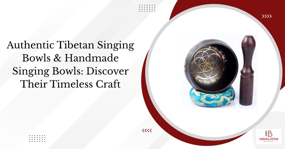 Authentic Tibetan and handmade singing bowl with mallet and cushion