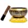 Tibetan Singing Bowl Set - Easy To Play Authentic Handcrafted For Meditation Sound Chakra Yoga Healing 4 Inches By Himalayan Bazaar (Black & Orange)