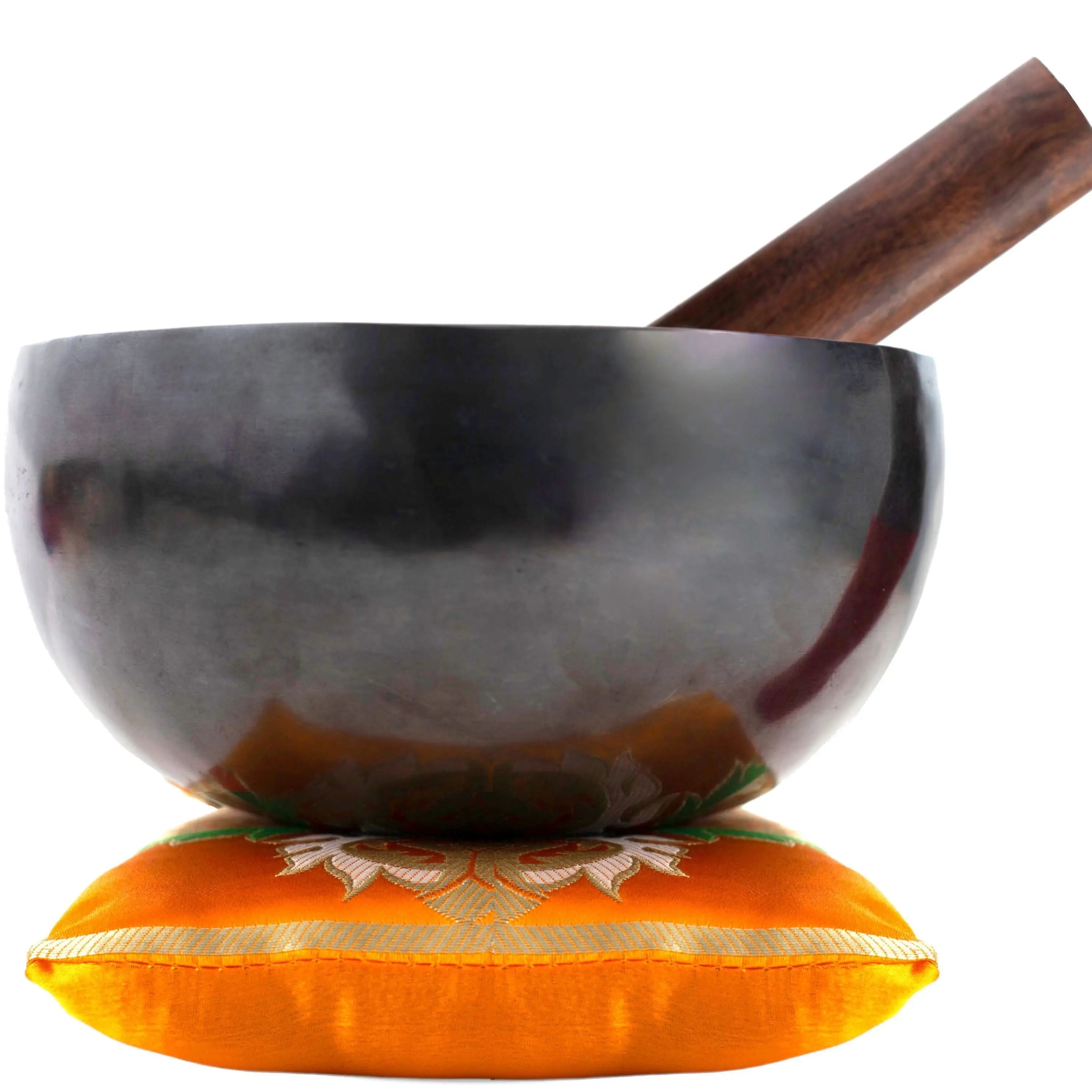 Large Tibetan Singing Bowl Set - Master Grade Healing Chakra Sound Bath Meditation Yoga 7 Metal Bronze - Himalayan Bazaar