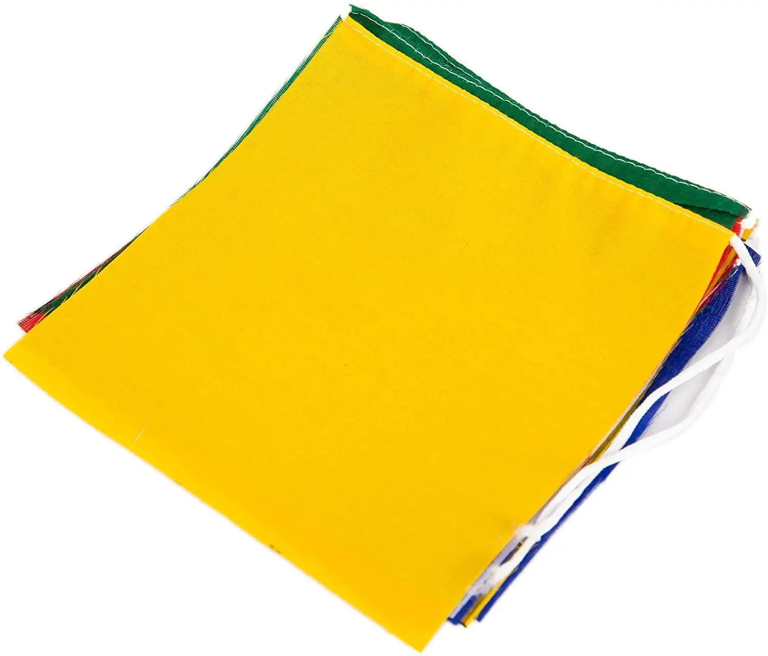 Prayer Flags Blank Set of 10 Five Tibetan Colors – Yellow, White, Blue, Green, Red for Arts Crafts Decoration by Himalayan Bazaar - Himalayan Bazaar